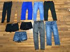 WOMENS BACK TO SCHOOL LOT GIRLS ADULT SIZE 4 JEANS MIX BRANDS & SHORTS 10 PAIRS!