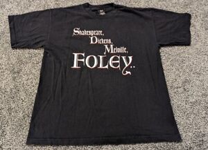 Vtg Vintage WWF WWE WCW Mick Foley Mankind Shakespeare T Shirt Sz XL BACK HIT