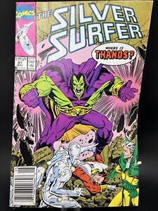 The Silver Surfer #37 Where is Thanos? (May 1990, Marvel) Comic Book