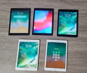 LOT OF 5 Apple iPad Air 2 A1566 (3) & Pro Gen 1 A1673 (2)