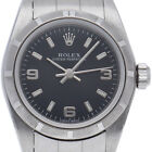 ROLEX Oyster Perpetual ladies watch 76030(Y) Stainless Steel WomenWatch blac...