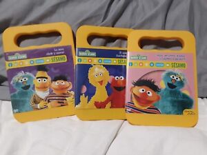 Lot of 3 - Sesame Street - Play With Me Sesame DVDs (Spain Imports)