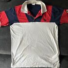 Vintage Adidas ATP Tour Tennis Polo Shirt Mens Medium Red White Blue VTG