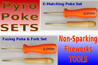 Pyro Poke Brass SET Sparkless Awl Tools Non-Sparking Fireworks Pyro *SEE VIDEOS*