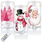 3 PCS Christmas Flameless Candles Santa Claus Christmas Tree Snowman Battery ...