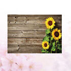 Sunflower Rustic Wood Texture Backdrop Baby Shower Birthday Party Background