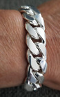 925 sterling silver bracelet / esclava de plata 925 cuban link 110g 8.5