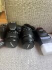 canon t3i camera with lenses