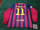 Men's Adult Barcelona Neymar JR XL Long Sleeve Jersey Football Soccer Futbol