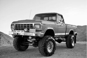 1979 Ford F-150 4x4 Short Bed | 24x36 inch POSTER | vintage classic pickup truck