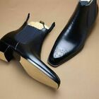 Stylish New Handmade Leather Brogue Black Chelsea Ankle Formal Boots For Men