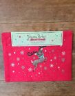 Johanna Parker Reindeer Snowflakes Set of 4 Placemats Red Retro 13