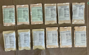 Lot of 12 Military MRE Entrees (2024 Insp) - Variety of 4 kinds of entrees #1040