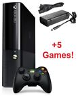 Microsoft Xbox 360 Slim E 250GB Bundle | Console, Controller, Cords, 5 Games!