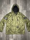 Grunt Style Woobie Hoodie Pullover Military Green Large Poncho Puffer Jacket