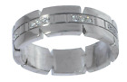 Cartier Tank Francaise Small 18k White Gold Diamond Band Ring Size 58