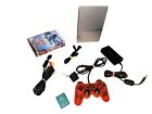 New Listing🔥 Sony PlayStation 2 Slim Silver PS2 Console Bundle Model SCPH-77001 🔥
