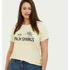 TORRID Women's Plus Size 'Palm Springs Burnout Tee T-Shirt Top Yellow 0 0X 14-16