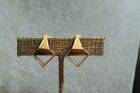 Unsigned Vintage 1978 Avon Fashion Touch Triangle w/Drop Square Pierced Earring