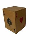 Vintage Wooden Playing Card Box Storage For 2 Decks