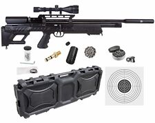 Hatsan BullBoss QE .25 Cal Air Rifle w/ Scope & Targets & Pellets & Case Bundle