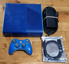 Xbox 360 E Special Edition Blue Bundle 500GB Console, Controller, Cords, TESTED