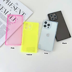 Fr iPhone 15 Pro Max 14 13 12 11 Solid Color Transparent Shockproof Case Cover