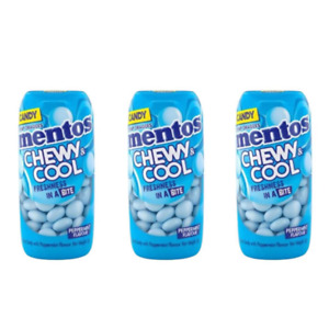 Mentos Chewy Cool Mint Peppermint Candy Soft Sweets x 3
