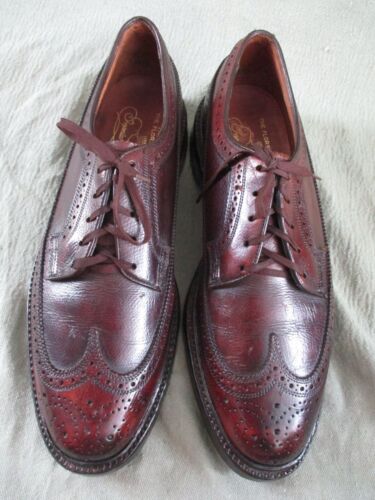 Florsheim Imperial Kenmoor 93602 brown V cleat wingtips shoes 8.5B