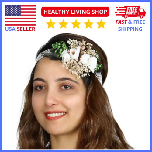 Fairy Flower Crown Headband for Women Boho Headpiece Flower Girl Hair Accessory