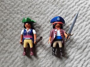 Playmobil Pirate Adventure Island Playset #5134 Figure Lot Of 2 With Weapons