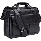 Men's Leather Messenger Bag, 17.3 Inches Laptop Briefcase Business Satchel Co...