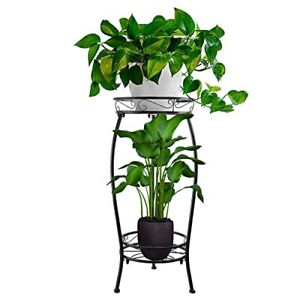 Tall Plant Stands Indoor Outdoor, 2Tier Metal Potted Flower Pot Stand for Mul...