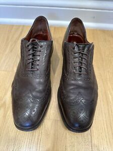 Florsheim Duckie Brown Shoes Men 10 D Brown Brogue Leather Wing Tip Closed Lace