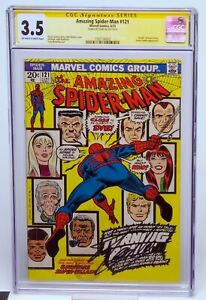 Amazing Spider Man # 121 CGC 3.5  Signed by Stan Lee