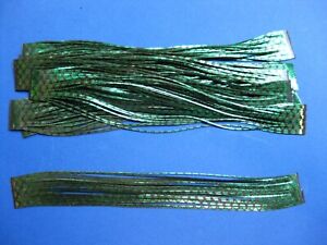 10 Green Chrome silicone skirt replacement material Tabs Spinner bait jig