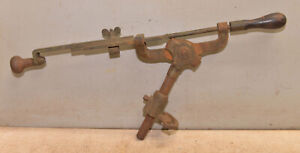 Rare hand saw sharpening jig vise collectible lumber mill fixture brass antique
