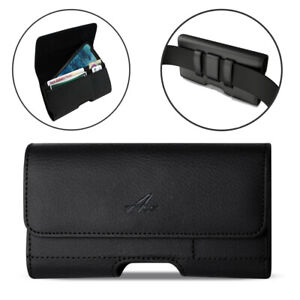 Agoz Leather Belt Clip Case Pouch for iPhone 15 14 13 12 PRO FITTED W/ Otterbox