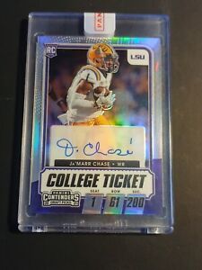 New Listing2021 Contenders Draft Picks Ja’marr Chase Rookie College Ticket On Card Auto