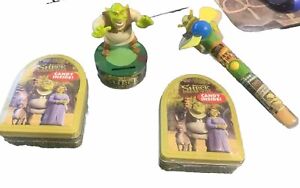 DreamWorks Shrek Collectible Bank 2 Candy Tins And Shrek Fan * Fan Does Not Work