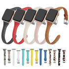 38/42/40/44mm Slim Leather Band Women Strap for Apple Watch Series8 7 6 5 4 3 SE