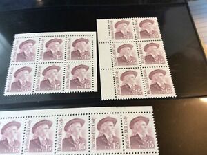 Great Americans BILL CODY 15 cents STAMP #2177 BLOCK OF 6 MNH OG