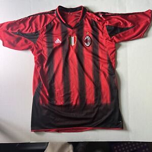 2004-2005 AC Milan Home Football Jersey  XL Adult Adidas climacool drift red