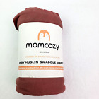 Momcozy Infant Baby Pink 120x120cm Bamboo Fiber Cotton Muslin Swaddle Blanket