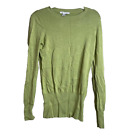 CAbi Womens Long Sleeve Green Pullover Light Sweater Size Medium