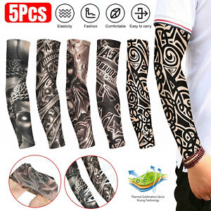 5pcs Tattoo Cooling Arm Sleeves Cover Body Arm Stockings Sport UV Sun Protection