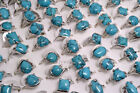 wholesale jewelry lots 40pcs women's turquoise silver plated rings free shipping