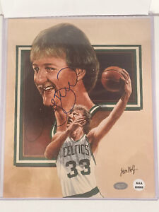 Mounted Memories Larry Bird Signed 8 x 10 Photo w/cert. Boston Celtics
