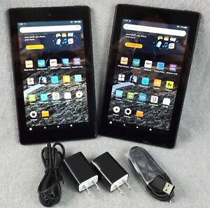 Lot of 2 Amazon Kindle Fire 7 (9th Generation) 16GB 7” Tablets M8S26G