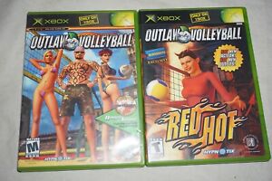 Outlaw Volleyball + Red Hot (Microsoft Xbox) Complete Set Lot Both